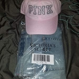Victoria's Secret Pink Shorts and Cap